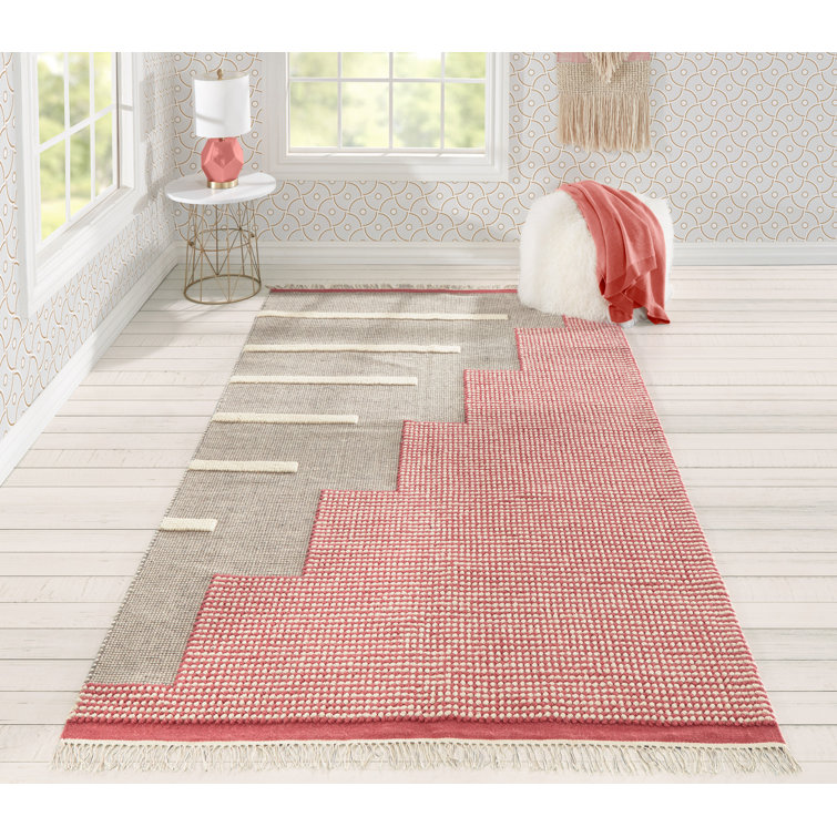 Novogratz Handmade Flatweave Wool Pink/Gray Area Rug & Reviews Wayfair